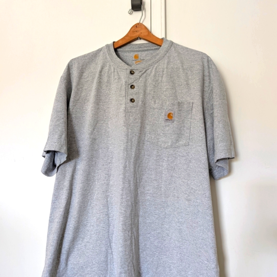 Carhartt Light Gray Men's Henley Tee